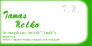 tamas melko business card